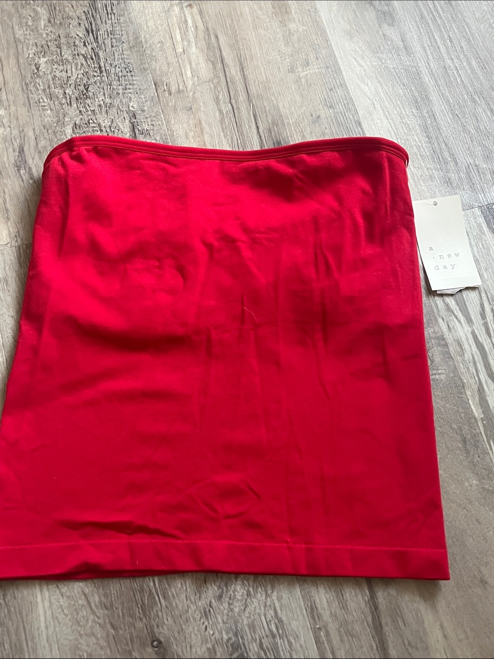 A New Day Red Tube Top With Built In Bra